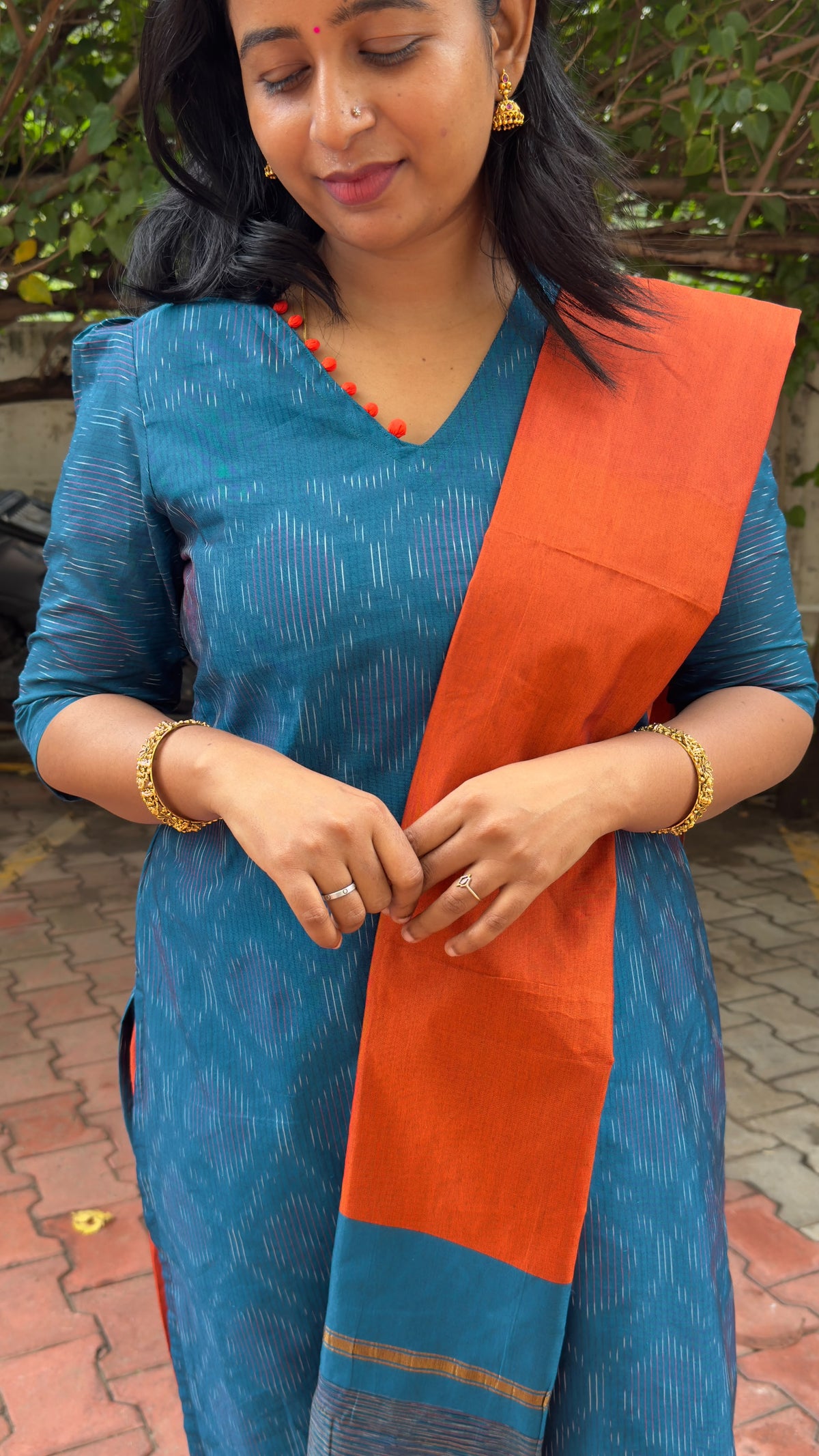 Sico Blue & Orange Silk