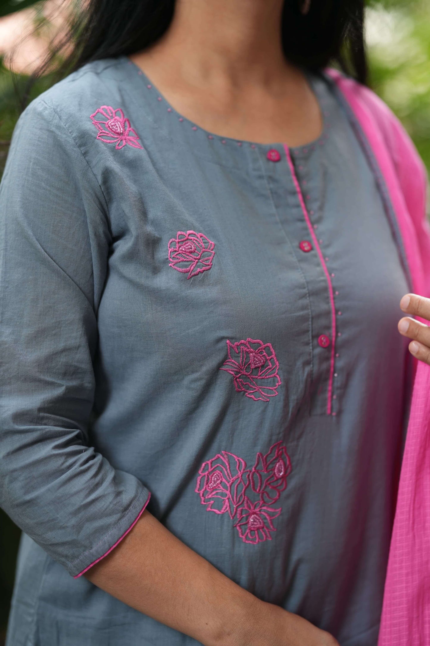 Grey Hand Pearl work