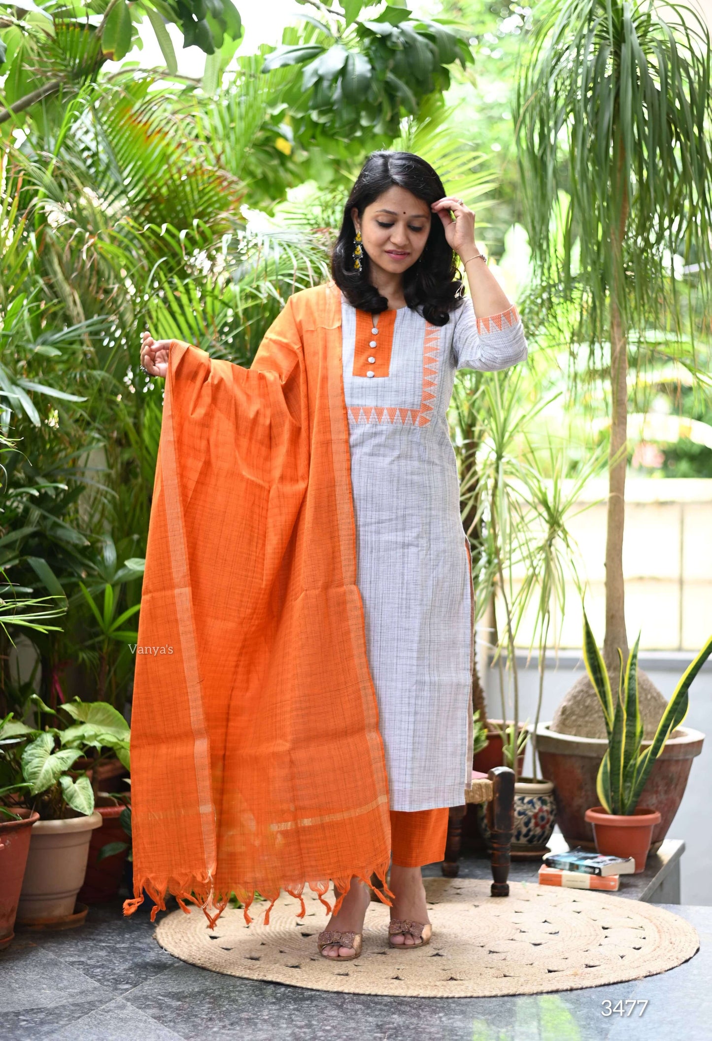 Orange Mangalagiri Temple border