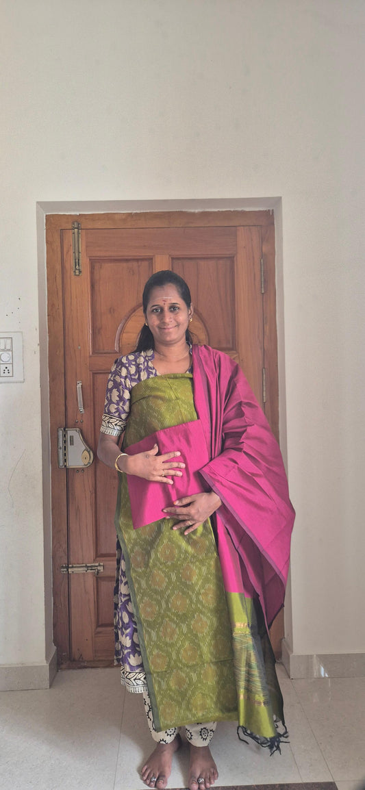 Green Sico Pochampally silk