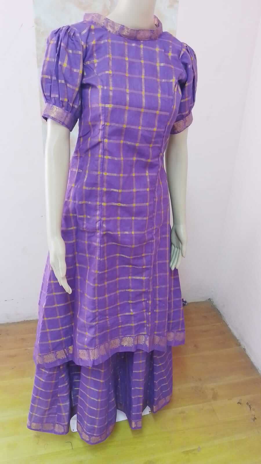 Puff sleeve Lilac Skirt and top