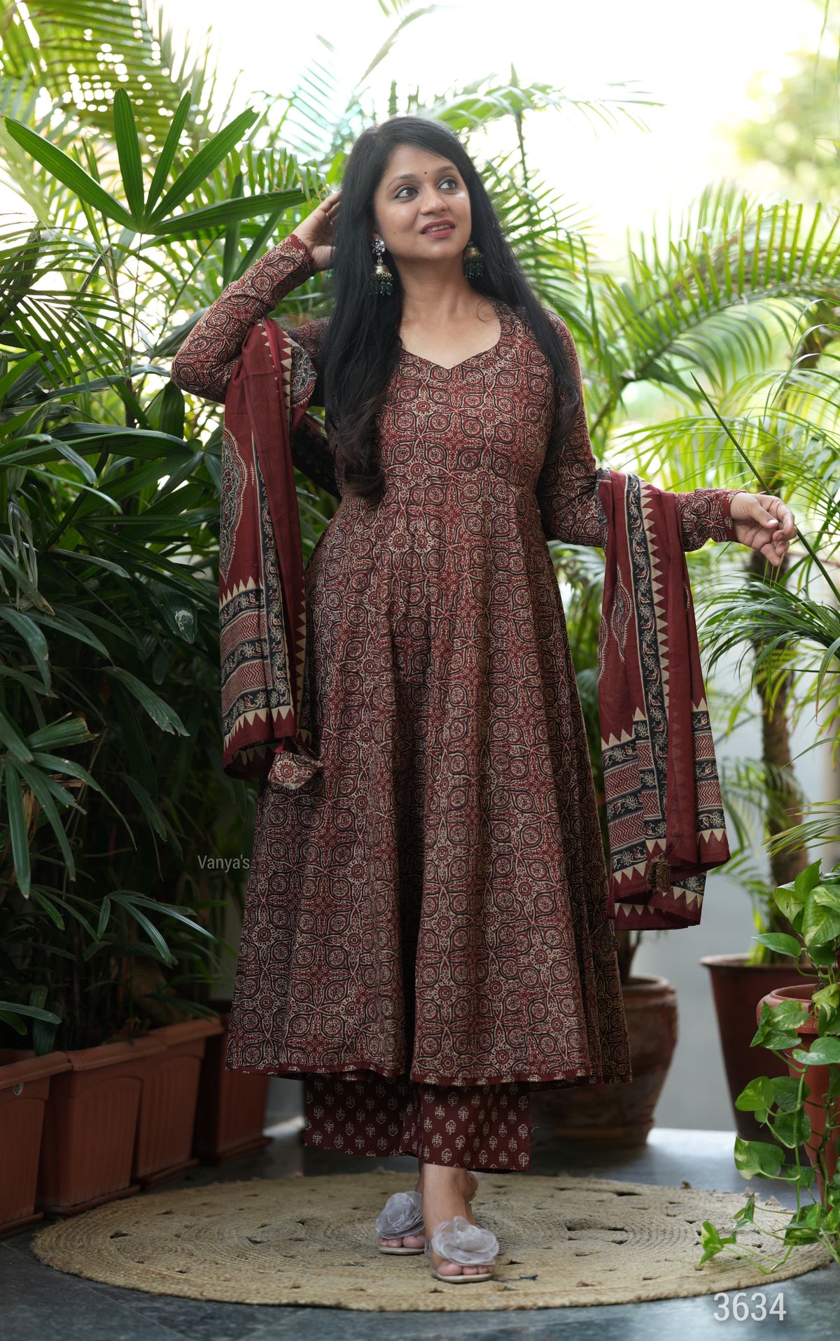 Brown Rust Anarkali