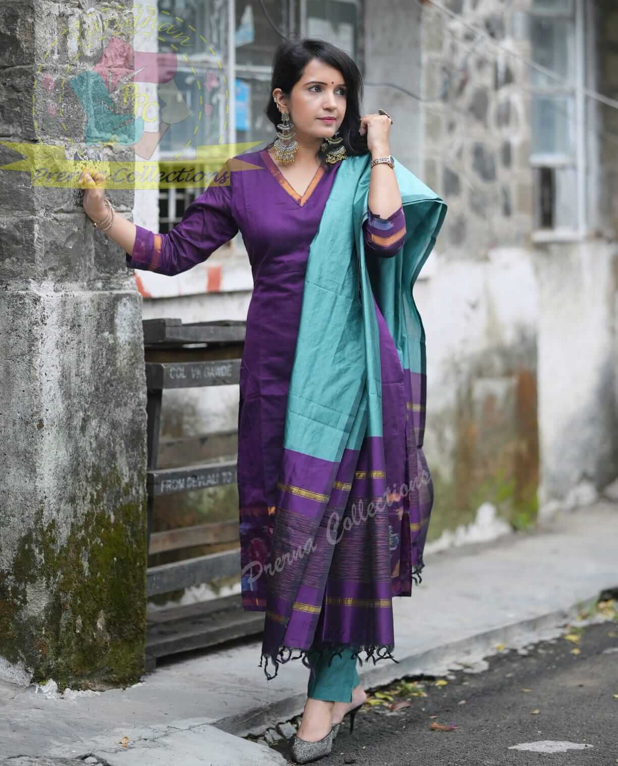 V Neck Pochamplly Silk