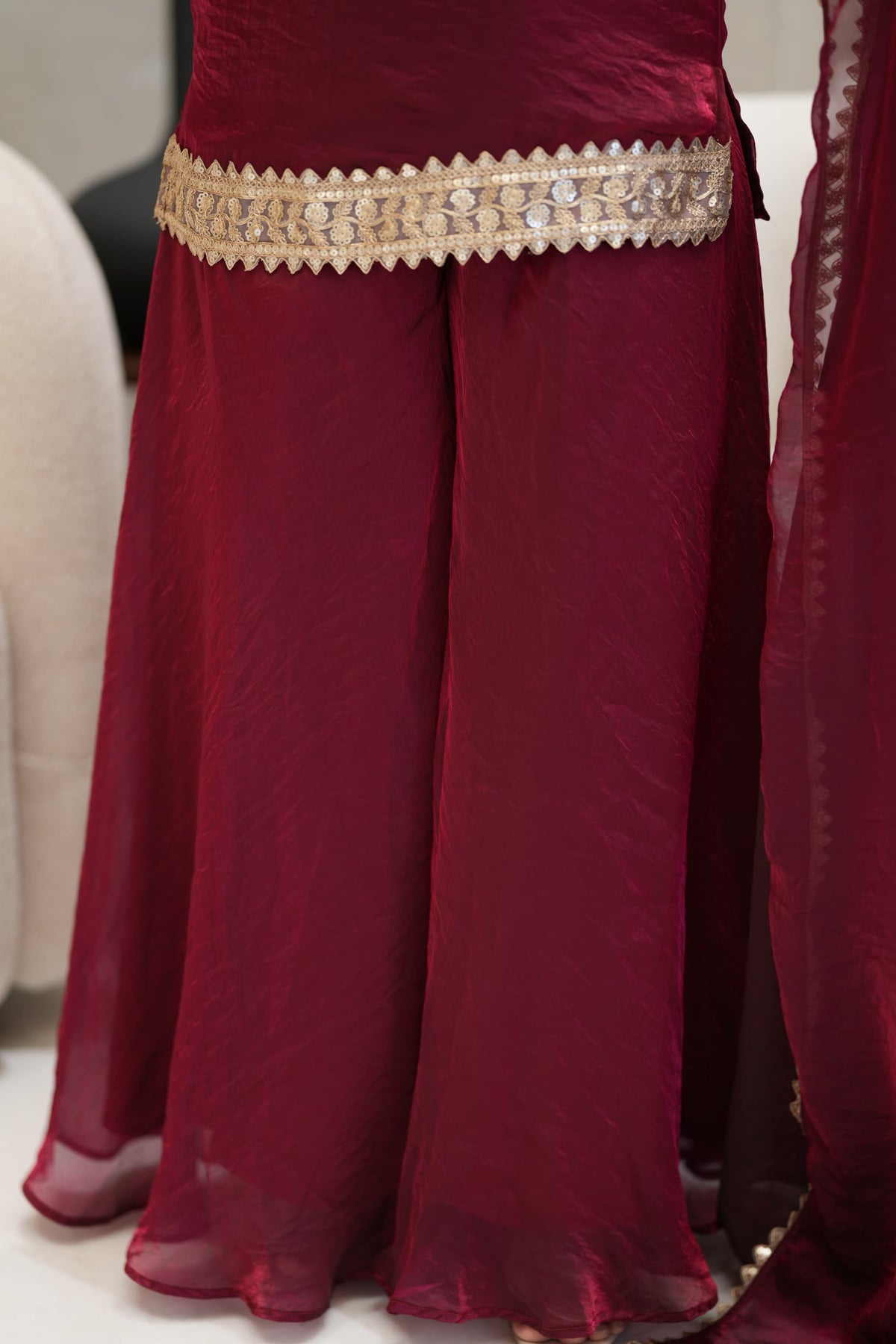 Cherry Majesty Sharara set