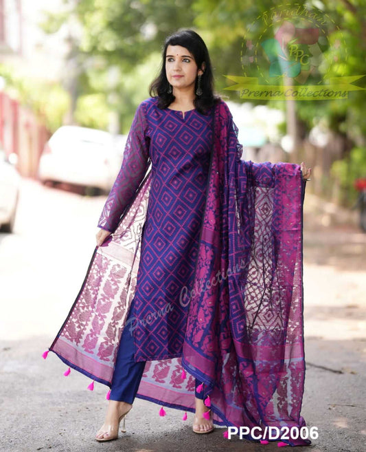 Purple & Pink Jamdani