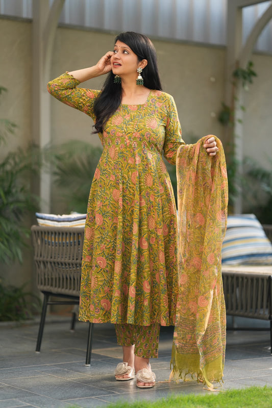 HandBlock Anarkali Suits