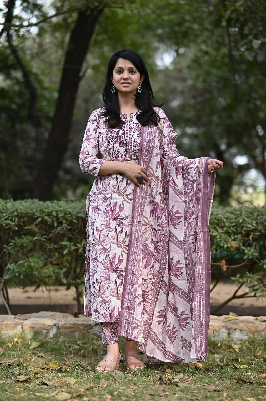 Mauve salwar set