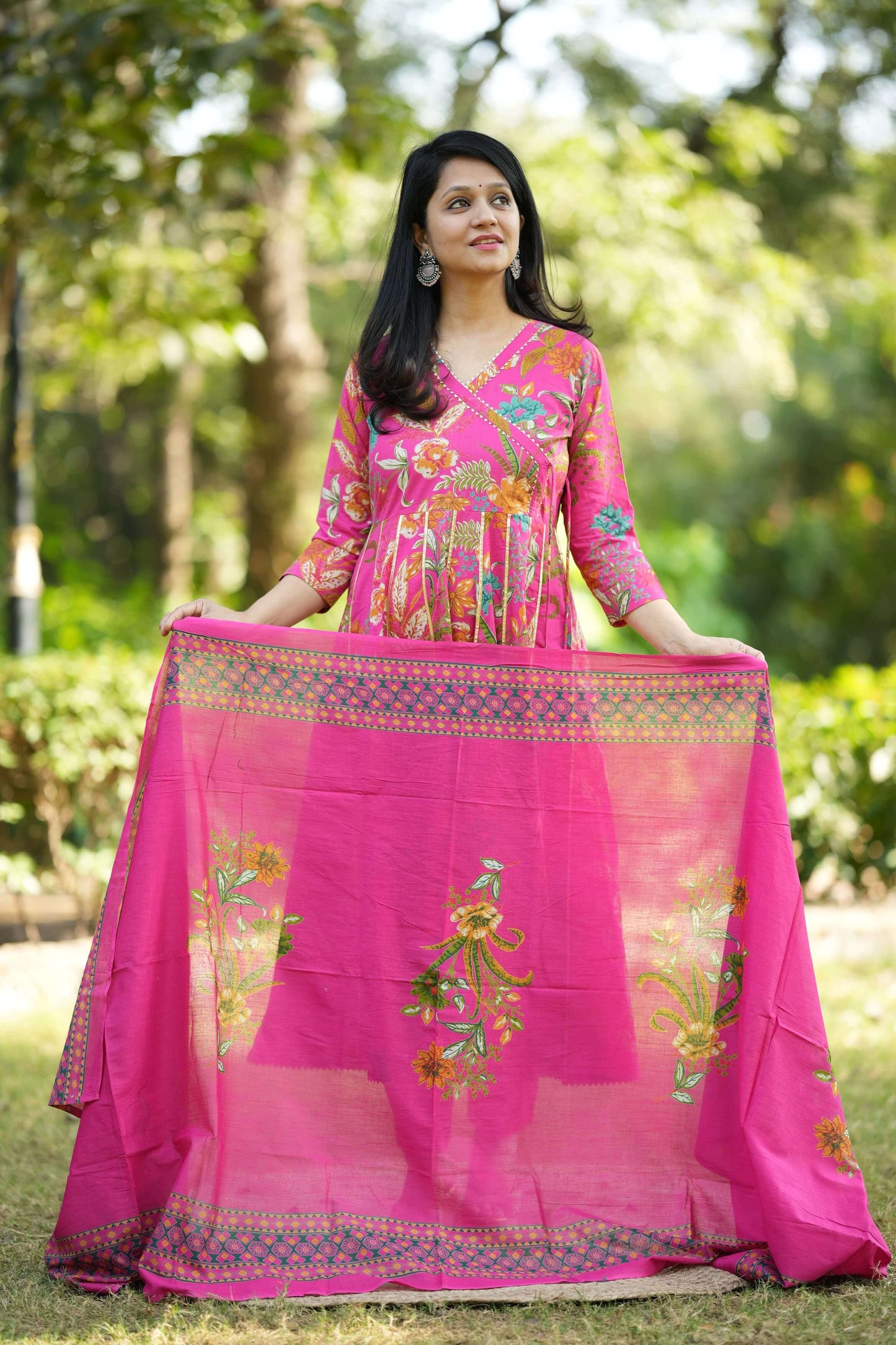 Angrakha pattern Anarkali