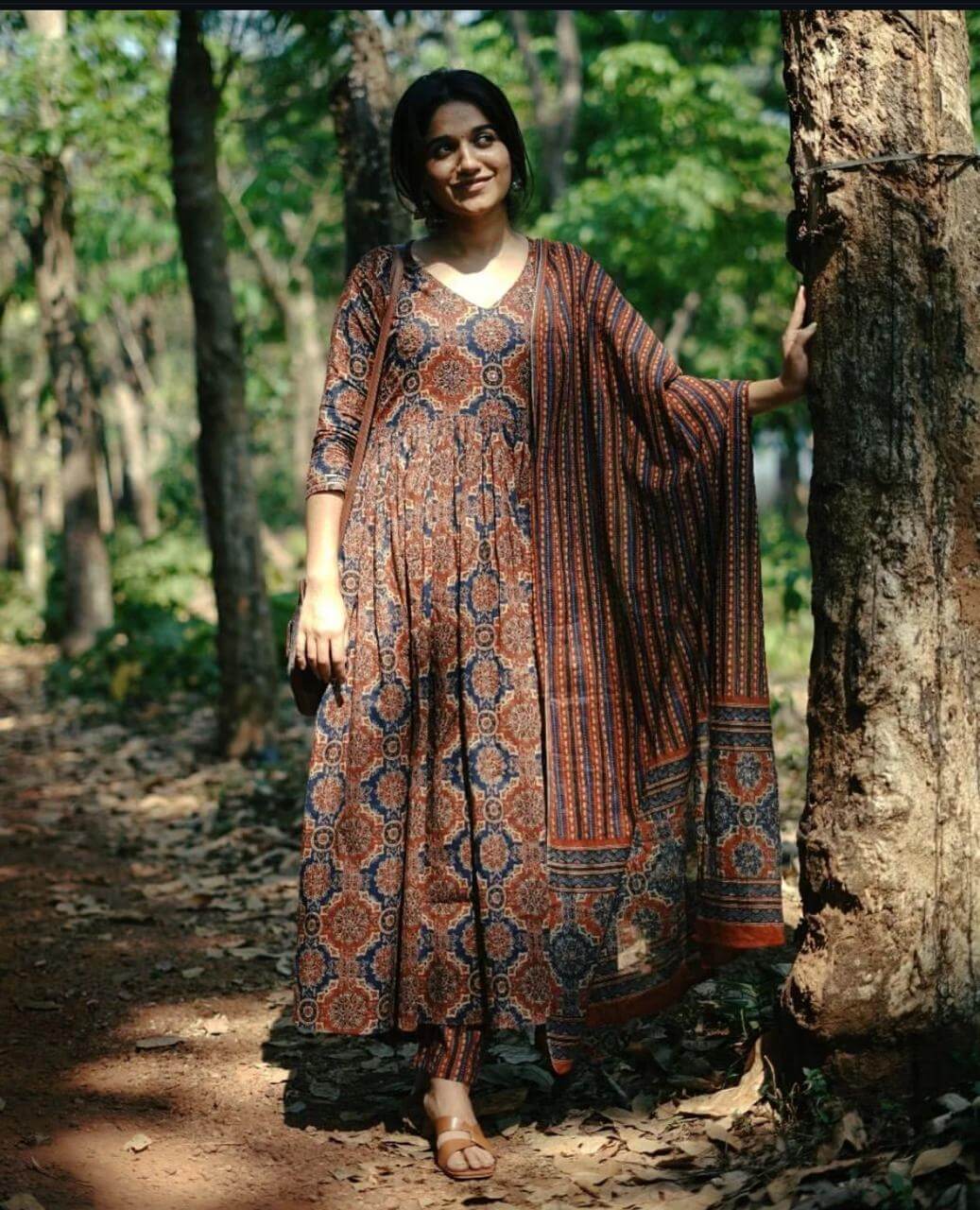 Ajrakh anarkali - Pre booking