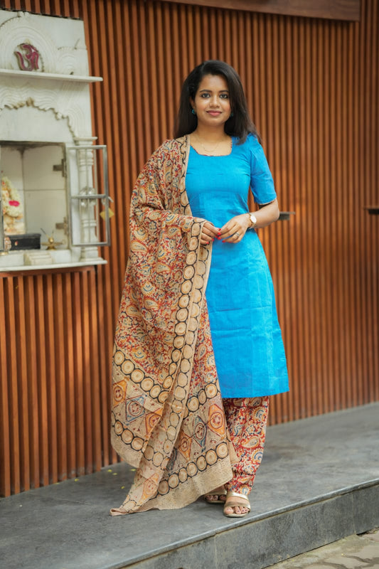 Royal Blue Kalamkari