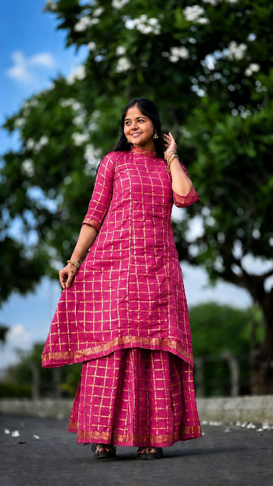 Pink Traditional Skirt & Top