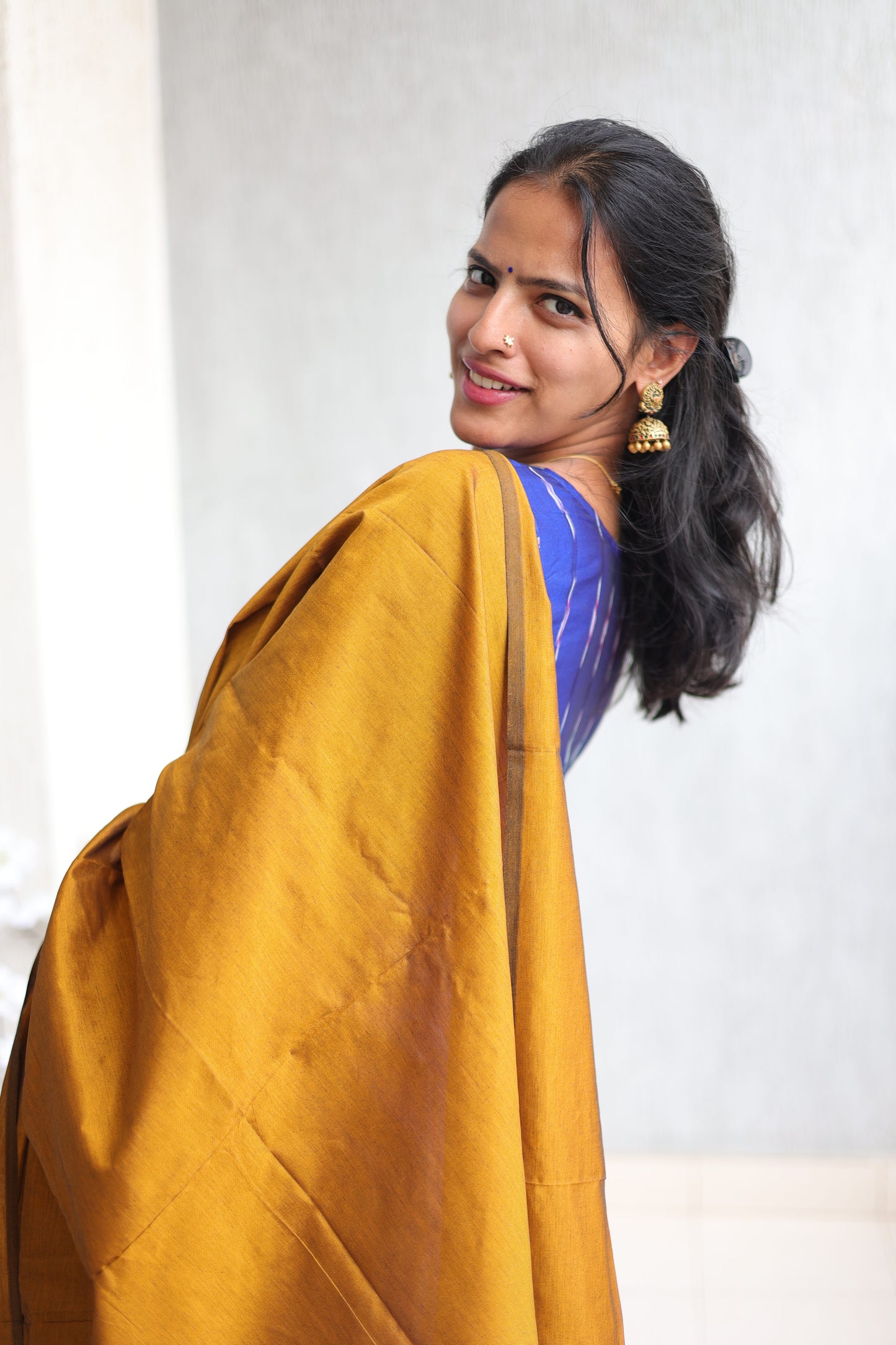 Semi Silk Ikkat Print