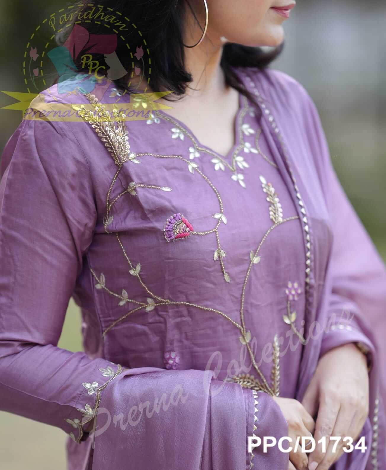 Embroidery Silk Suit