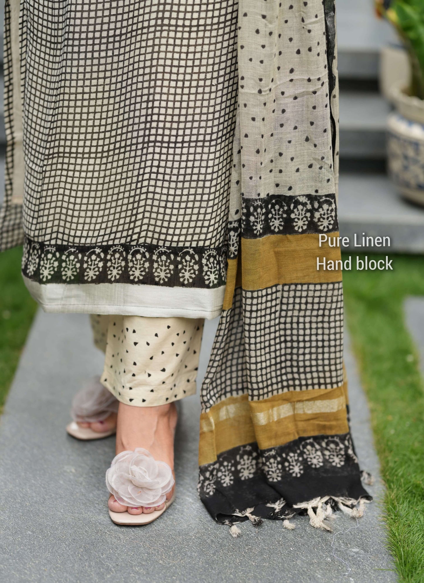 Hand block Salwar