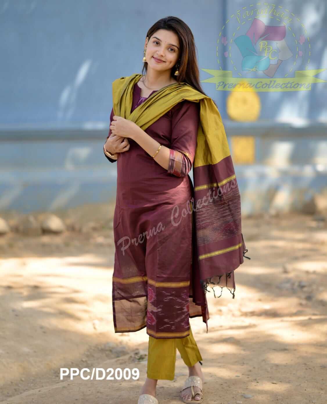 Brown Silk Salwar
