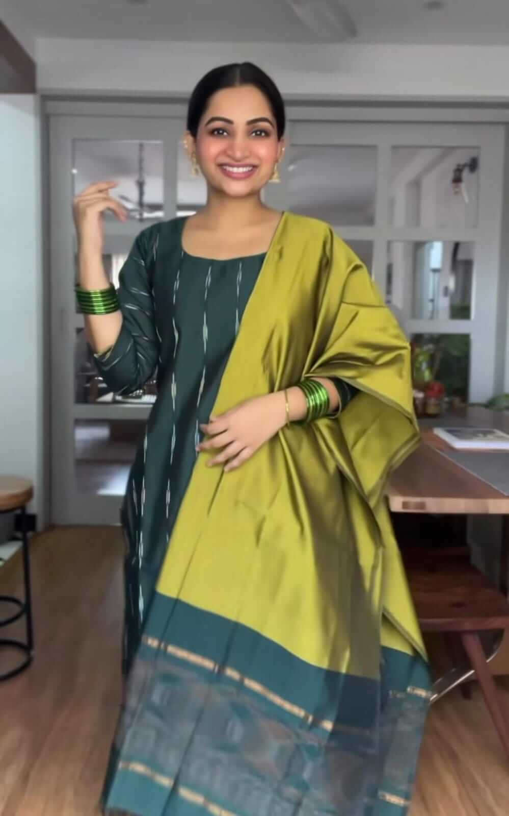 Square Neck Silk Salwar