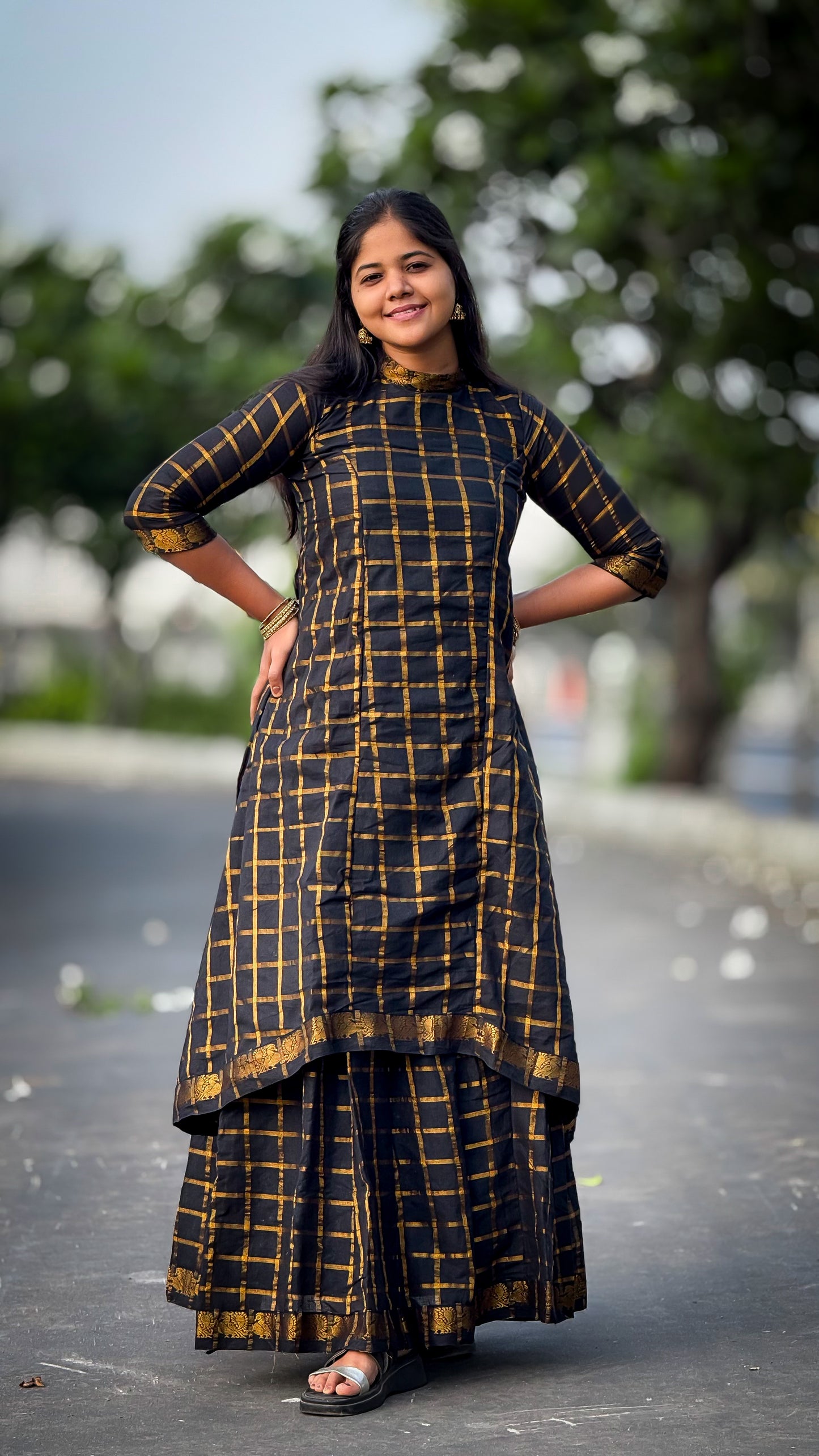 Black Traditional Skirt & Top