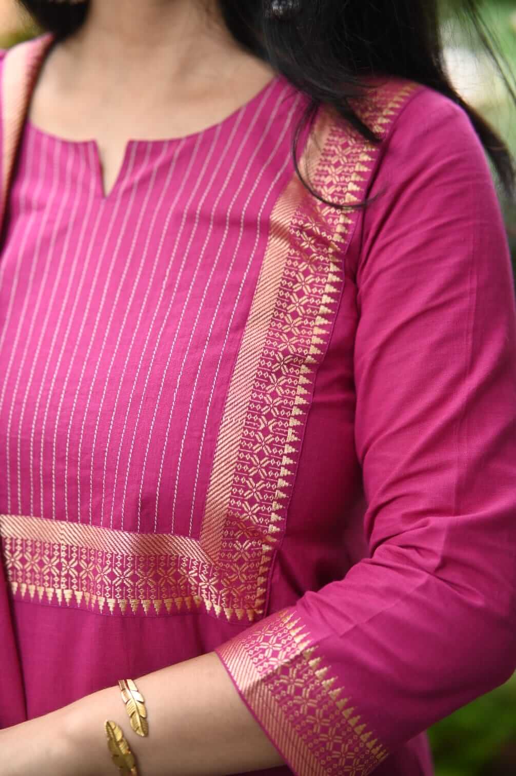 Pink Handloom woven