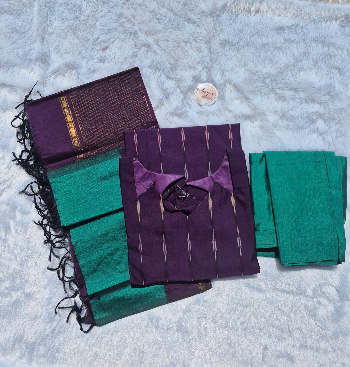 Front & Back Knot Silk Salwar
