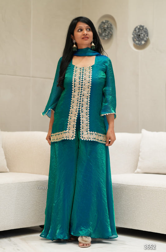 Royal Emerald Sharara set