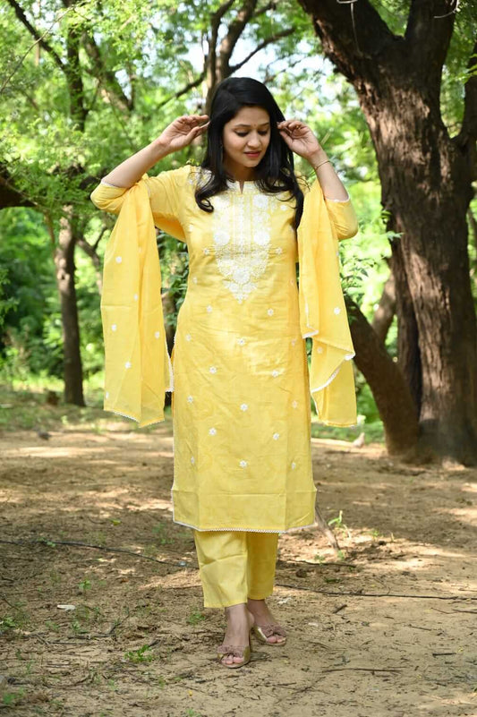 Hand Block Print - Yellow