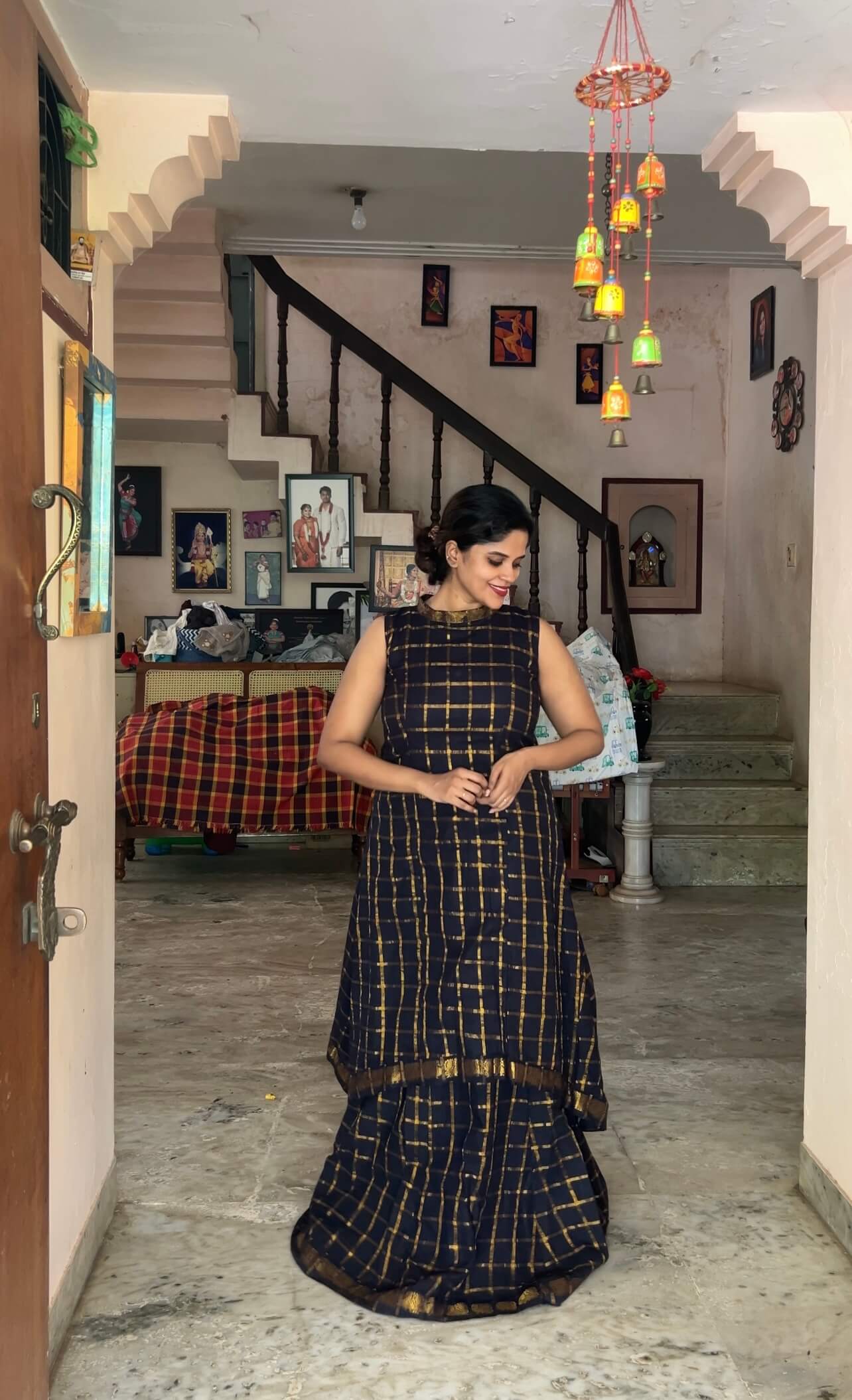 Blue Traditional Skirt & top