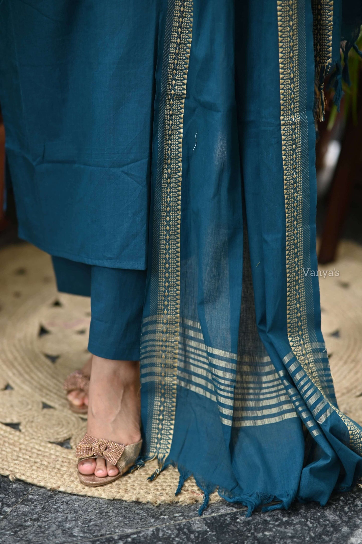 Blue Handloom woven