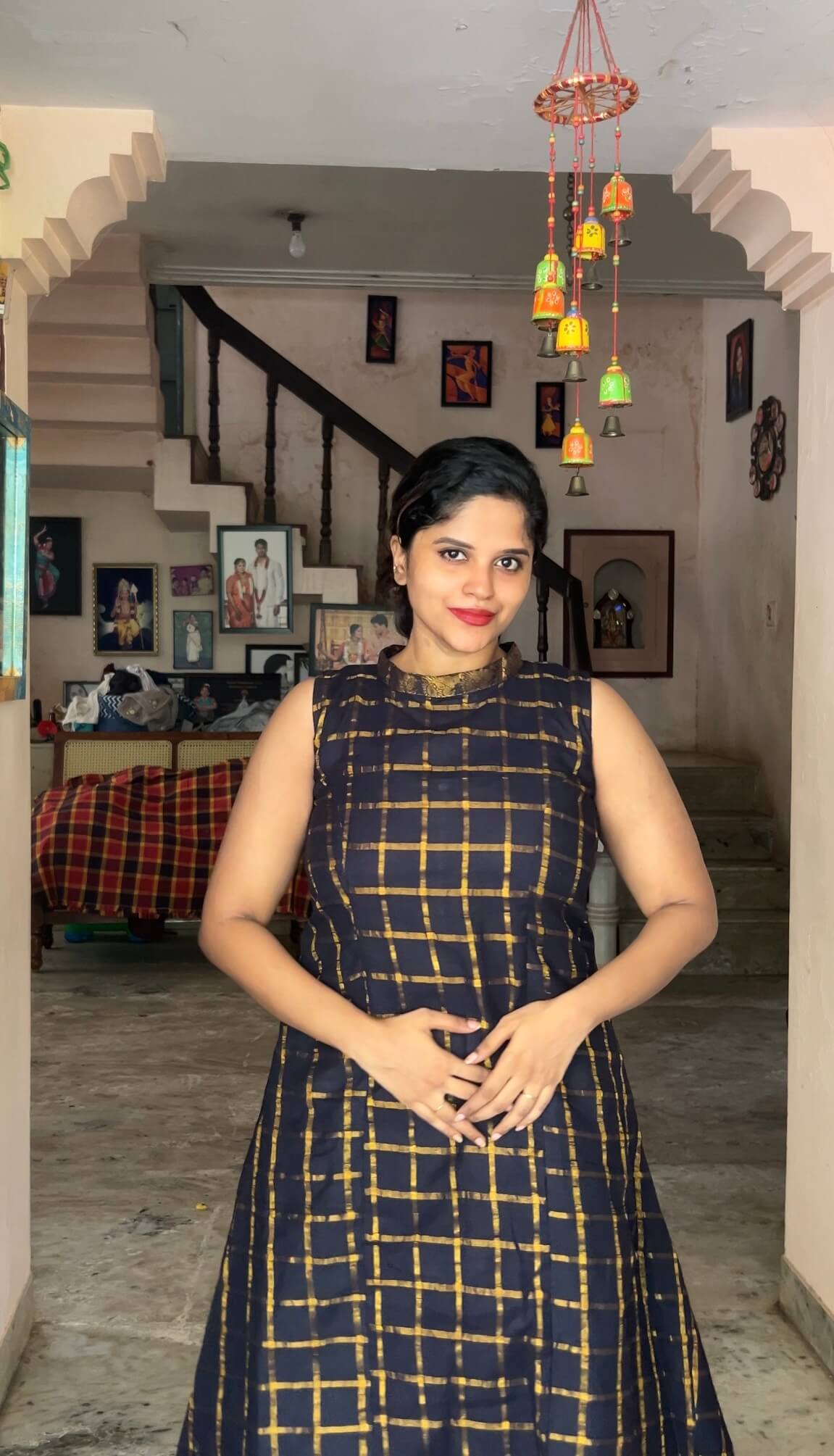 Blue Traditional Skirt & top