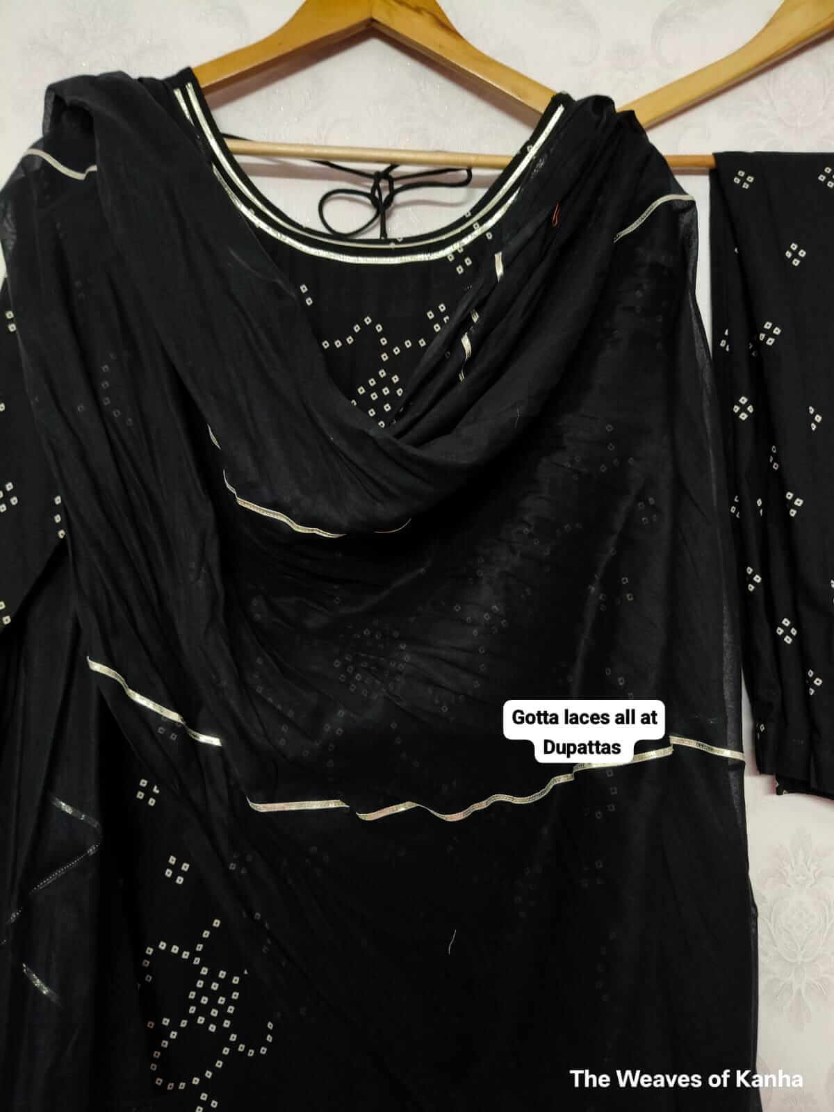 Black Handblock Anarkali