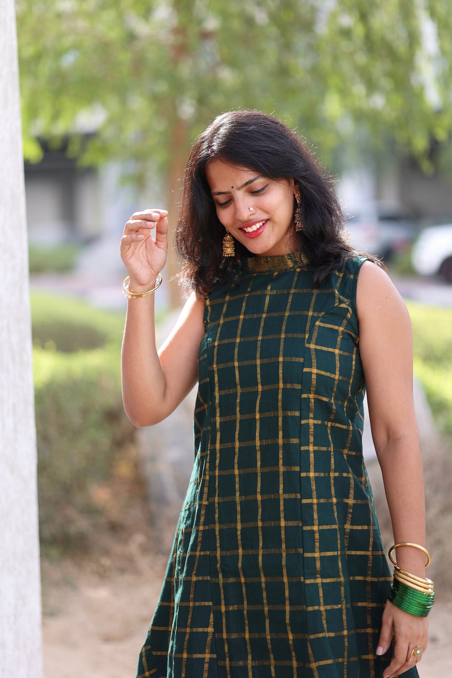 Green Traditional Skirt & top