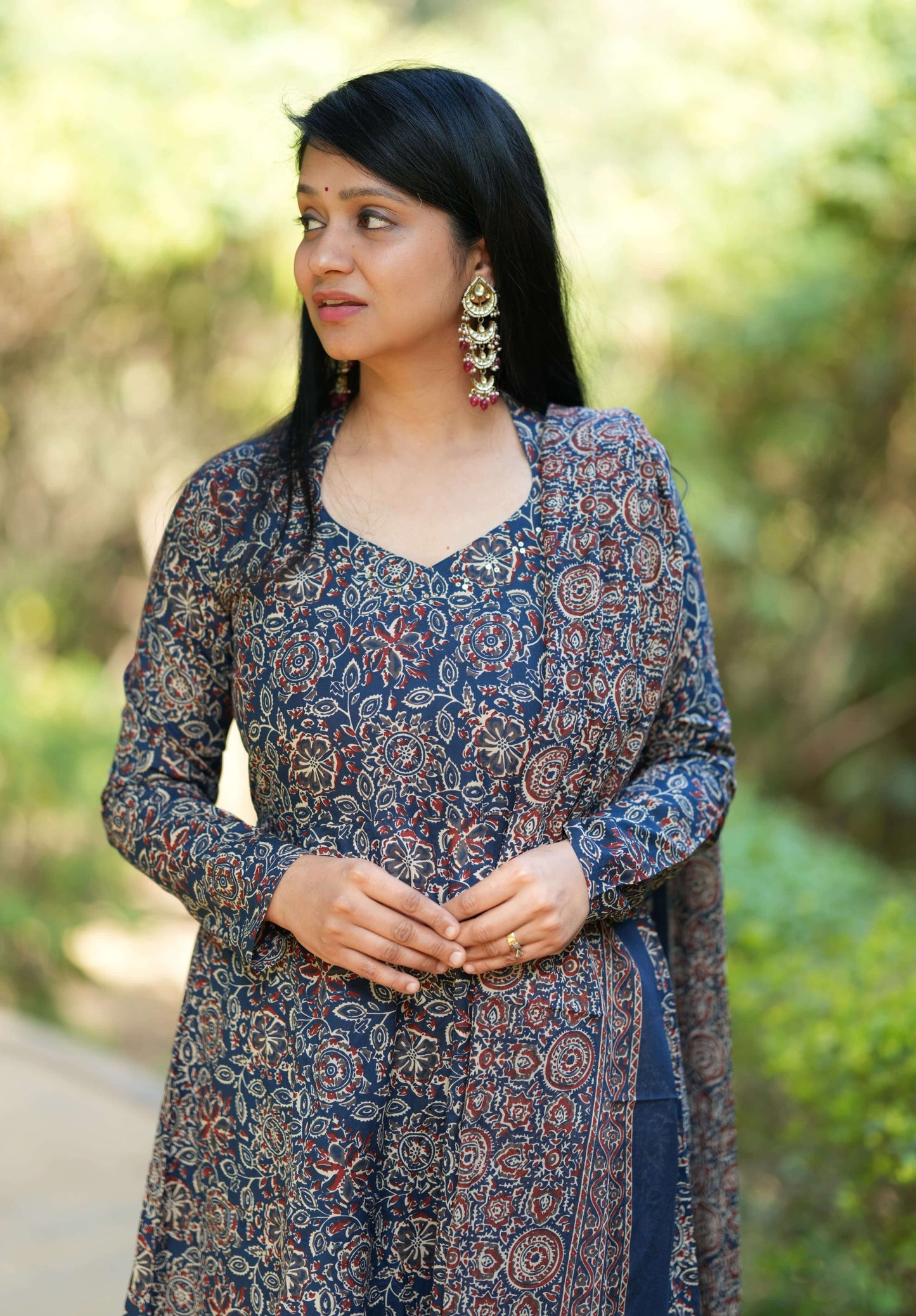 Blue Ajrak print