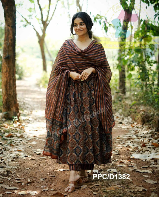 Ajrakh anarkali - Pre booking