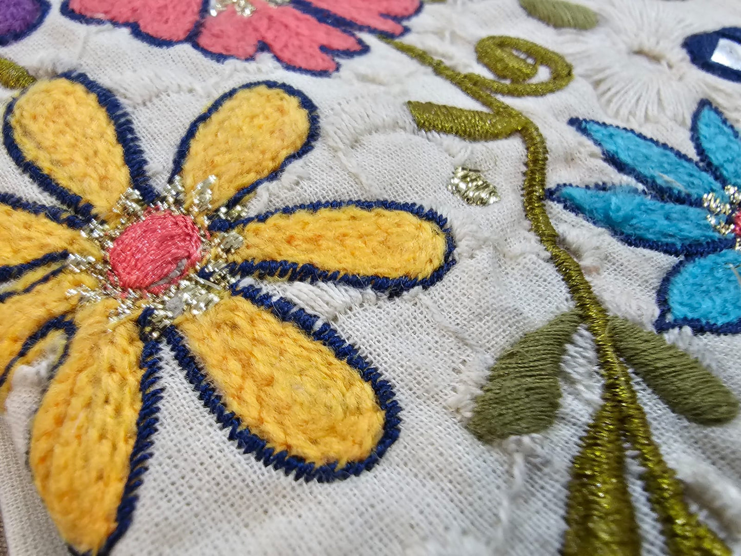 Schiffle chickan fabric