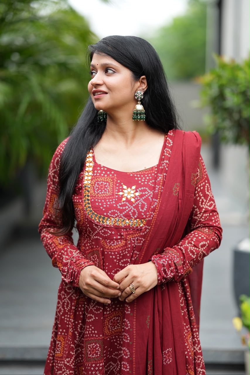 Bandhani Anarkali