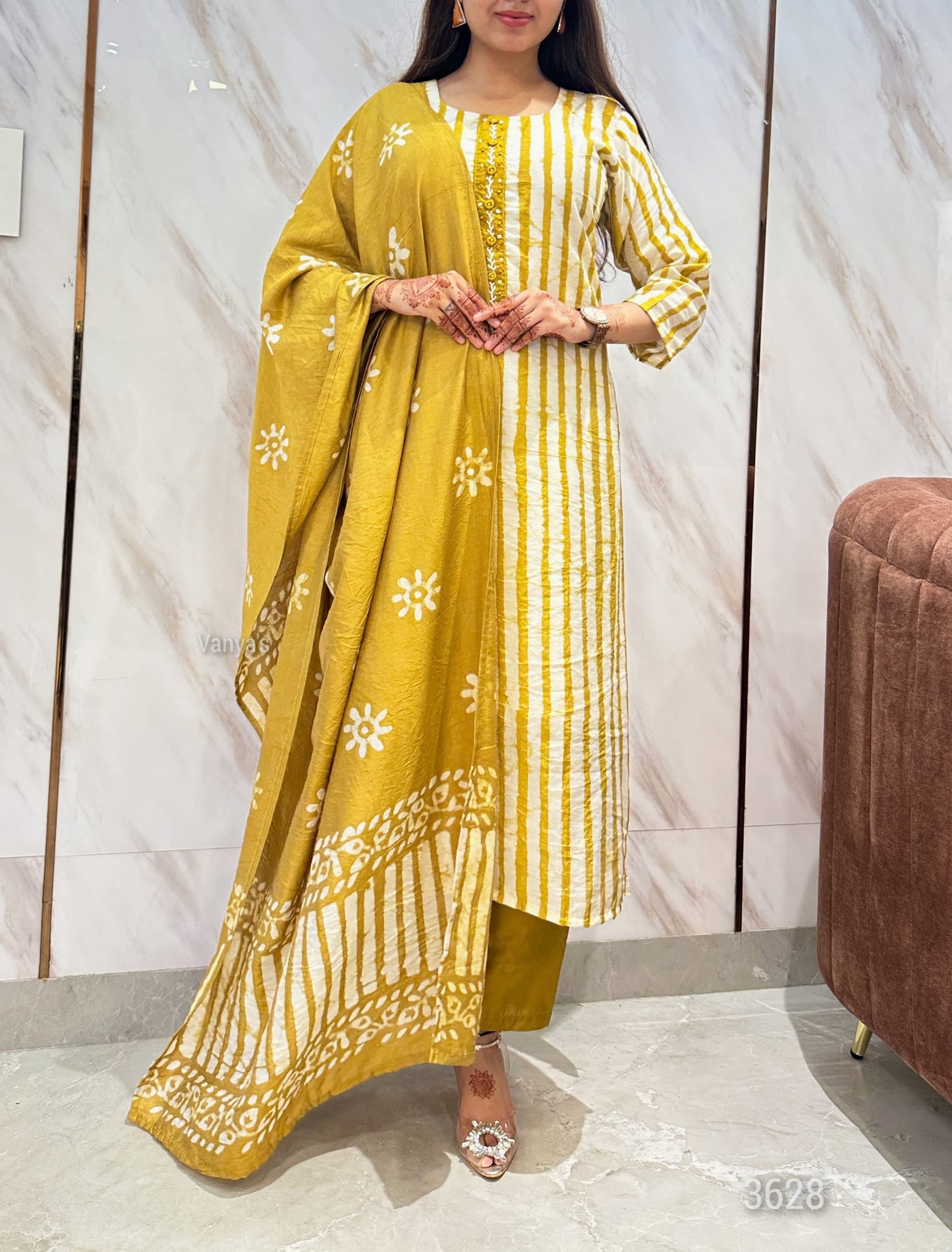 Mustard Chanderi Silk