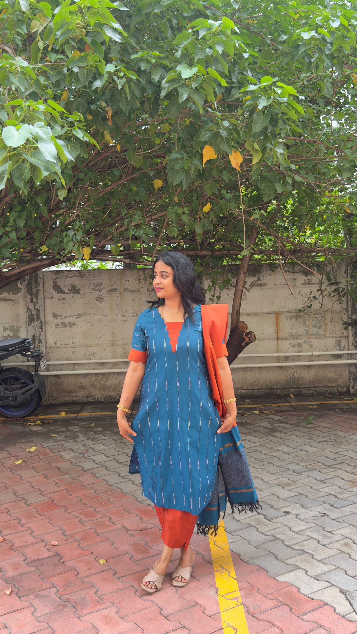 Blue Pochampally Silk Salwar