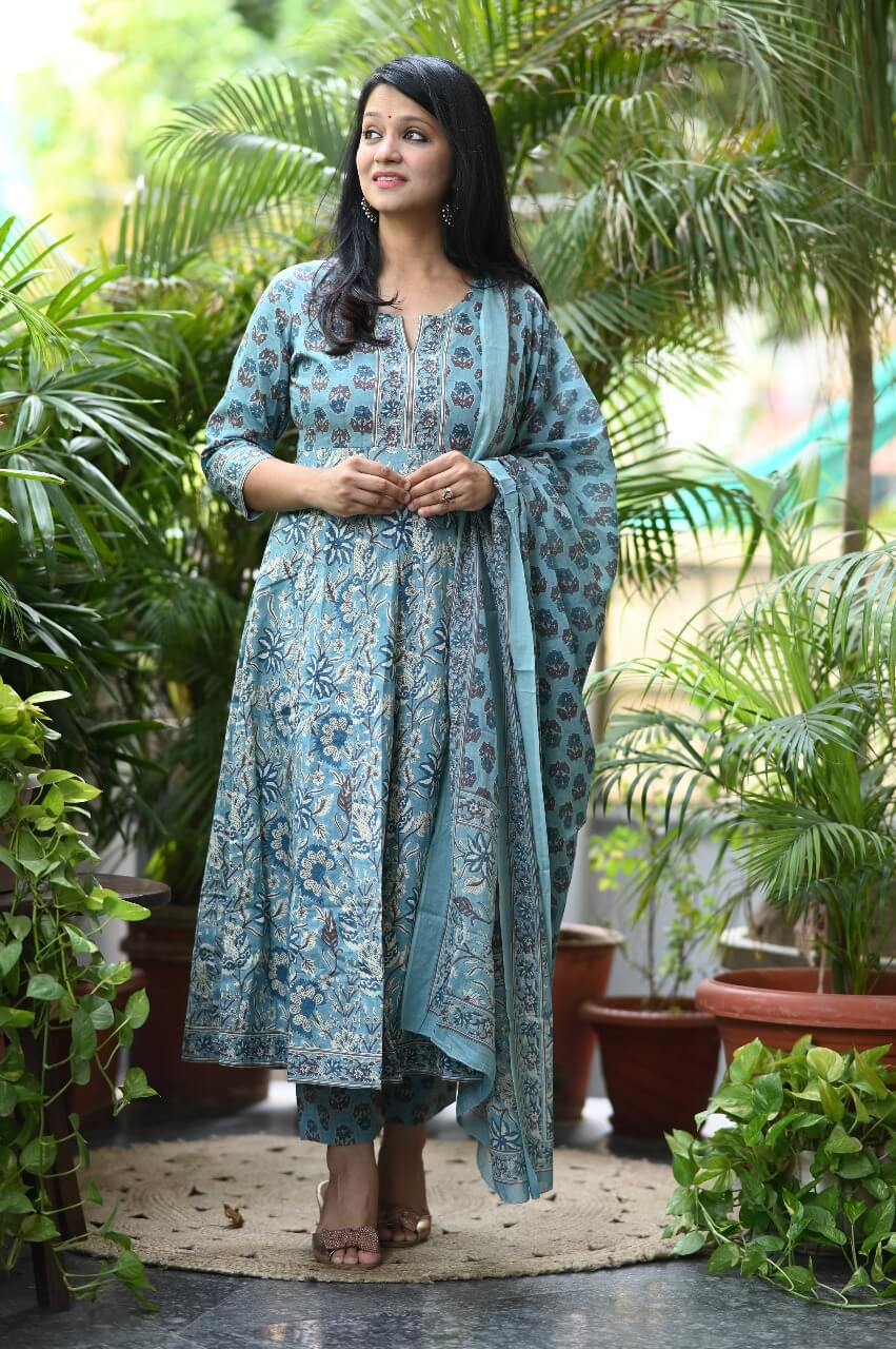 Blue Hand Block Printing