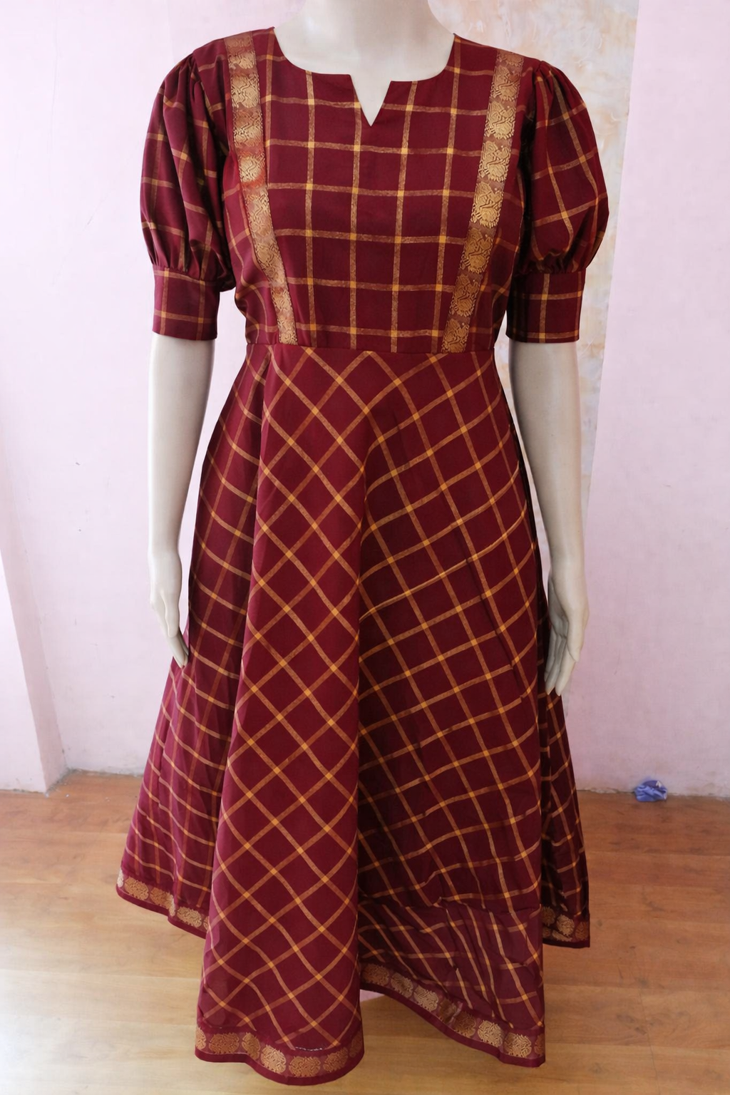 Maroon Anarkali