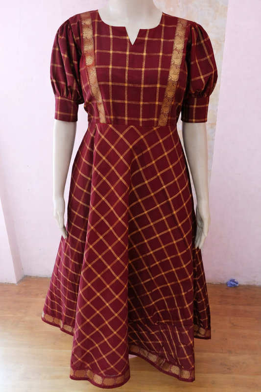 Maroon Anarkali