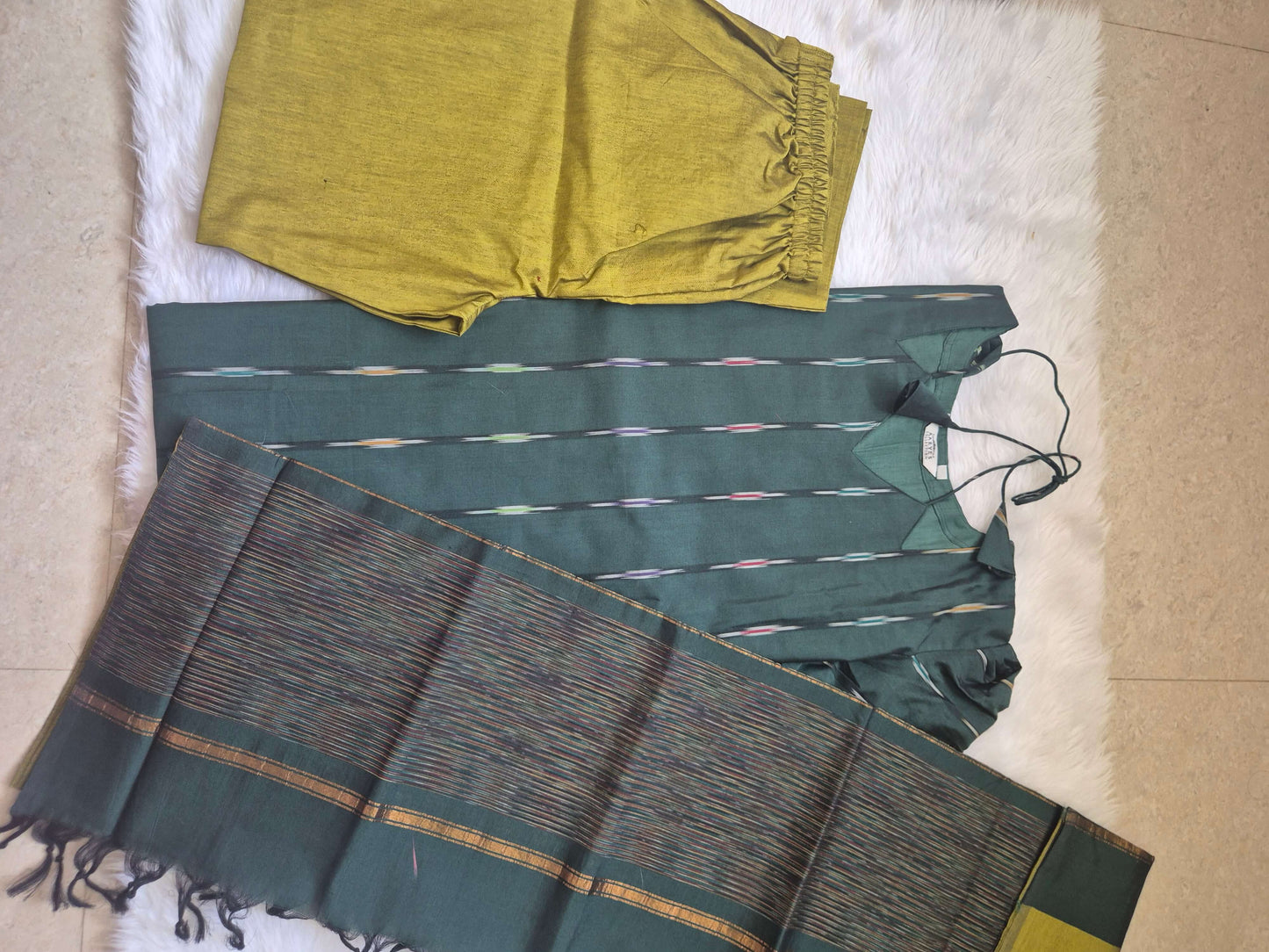 Knot Neck Silk Salwar