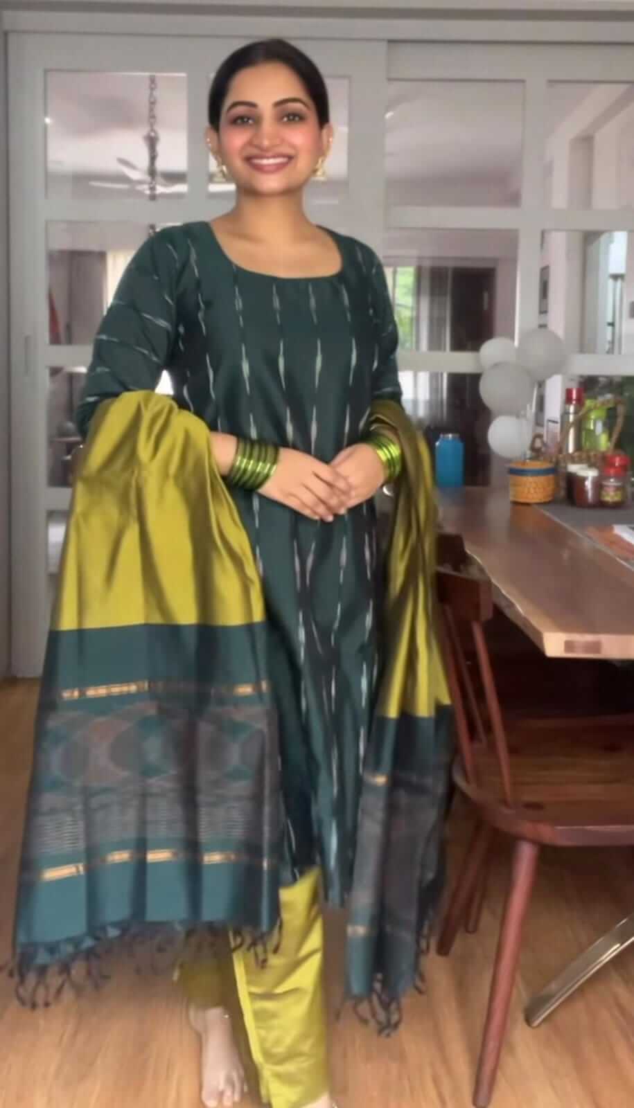 Square Neck Silk Salwar