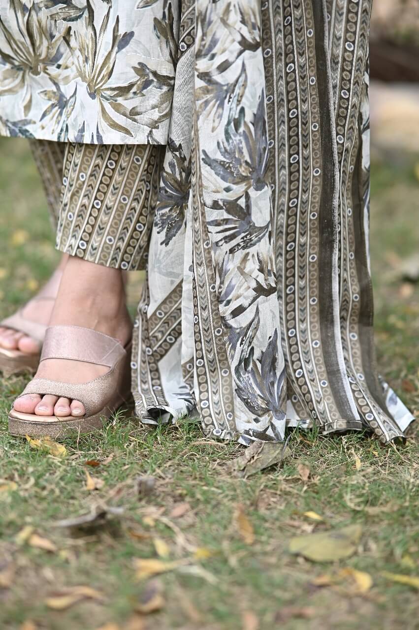 Grey Green salwar set