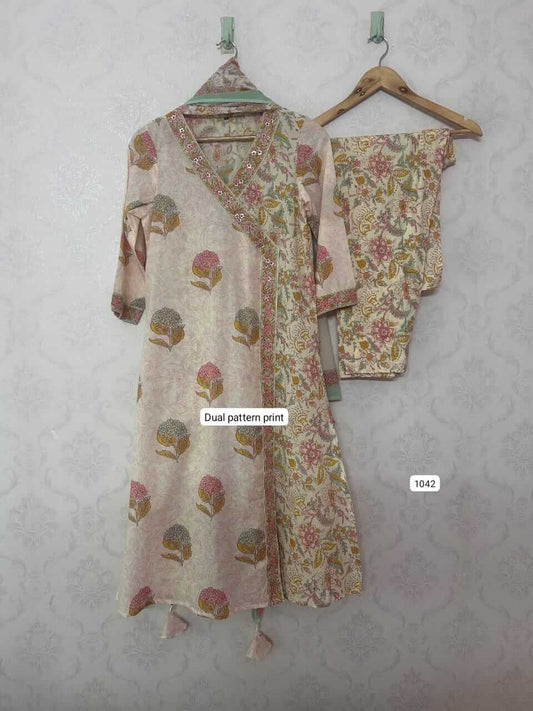 Angrakha style with bead work