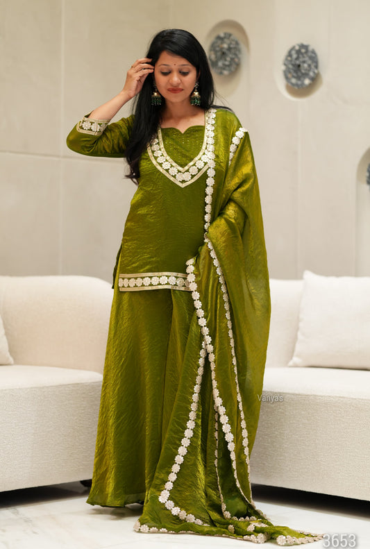 Royal Emerald Sharara set