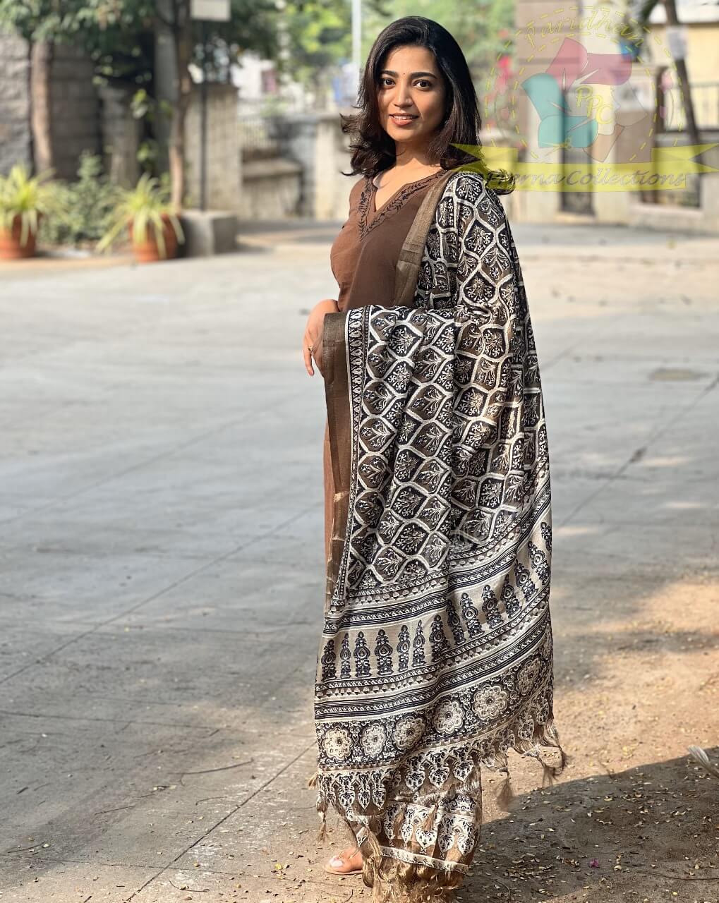 Khadi silk Digital Dupatta
