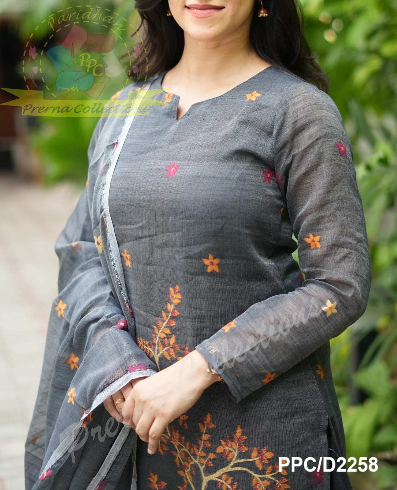 Grey jamdani Suit
