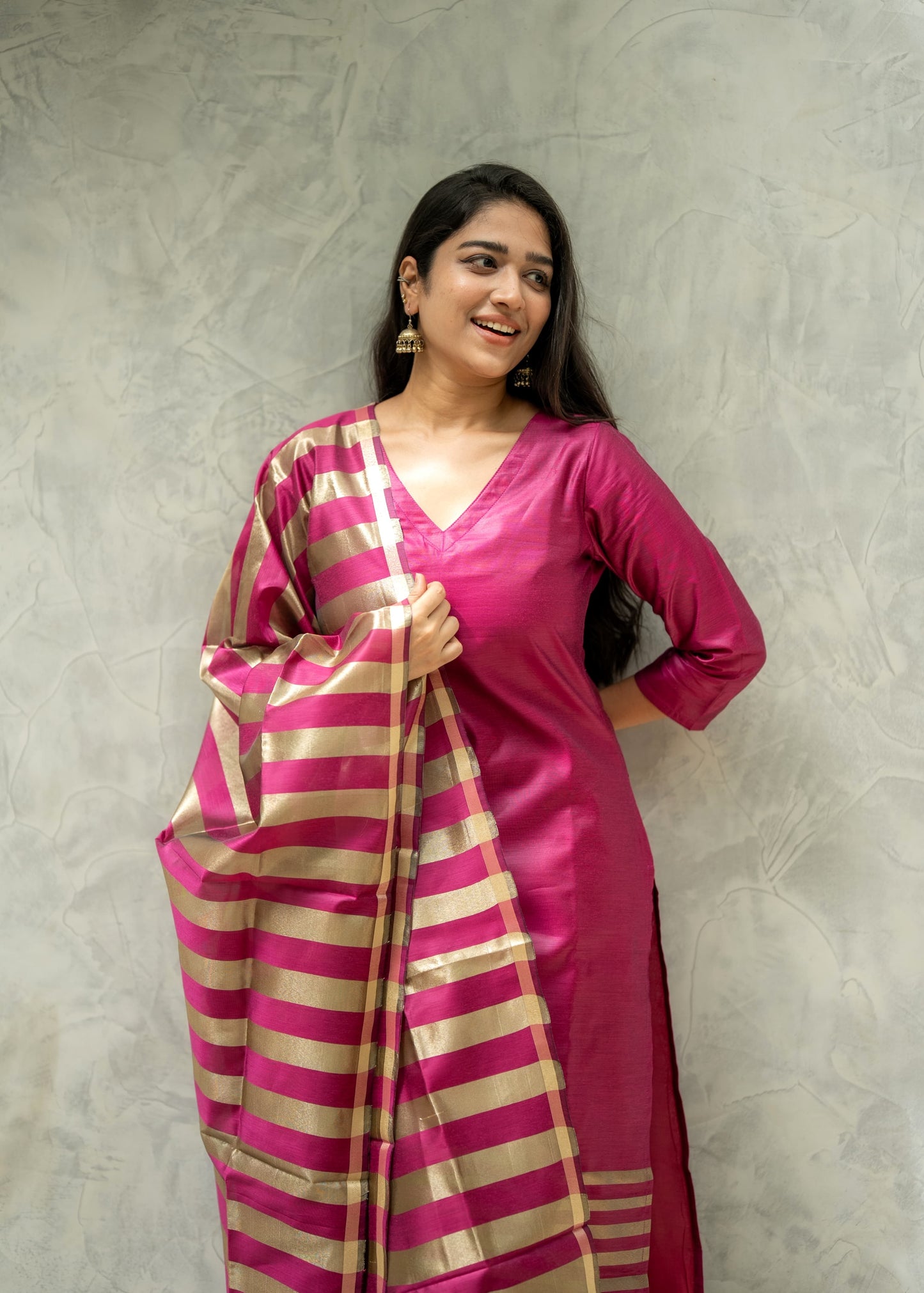 Raani Pink Banarsi Silk