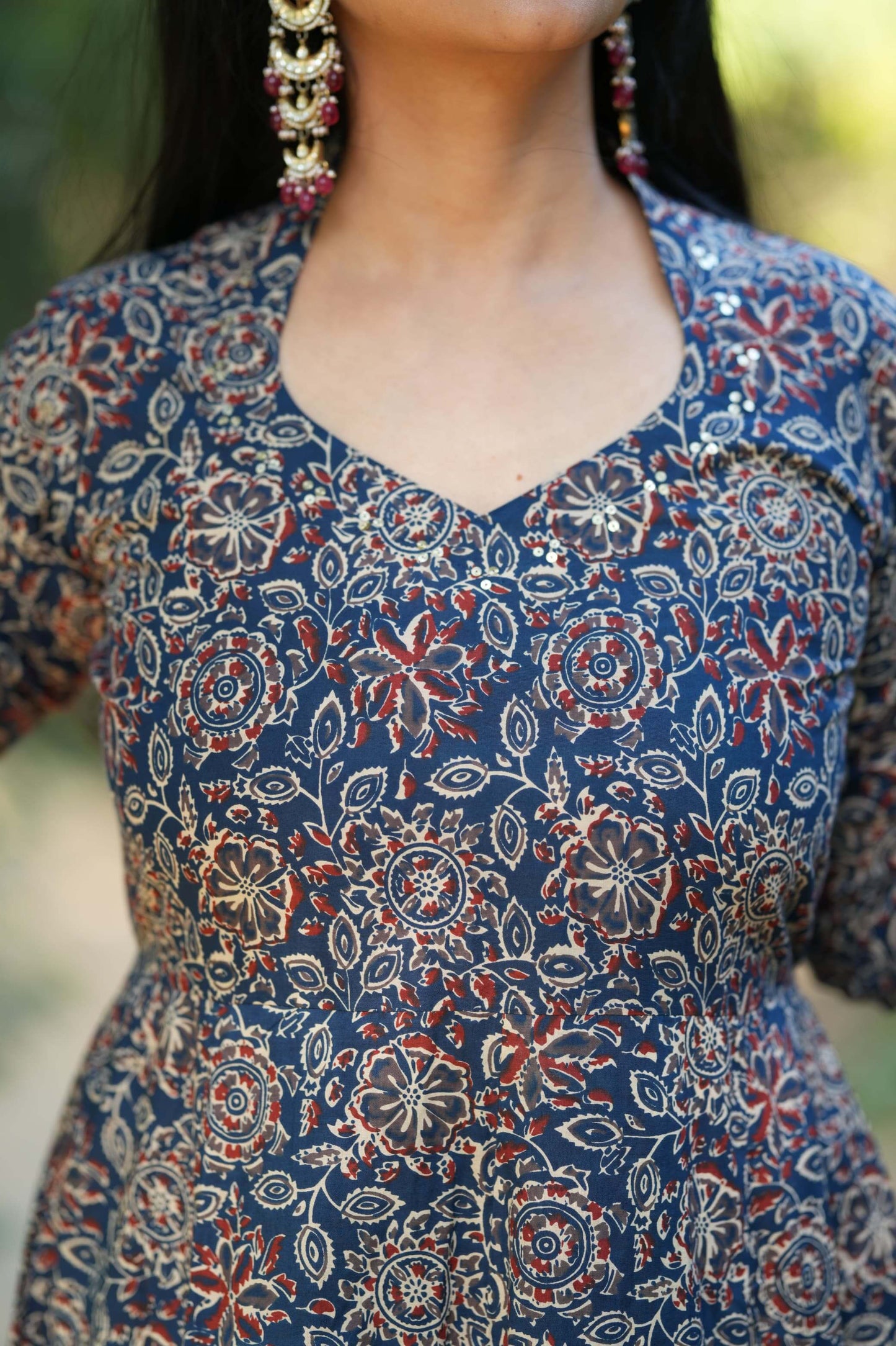 Blue Ajrak print