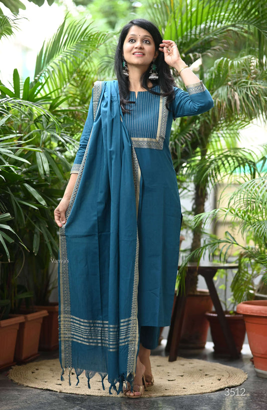 Blue Handloom woven