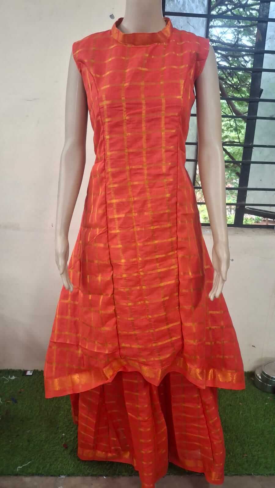 Orange Traditional Skirt & top